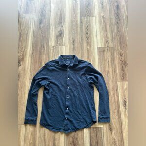 Tailorbyrd collection Men's Blue Casual Button Down Shirt size large